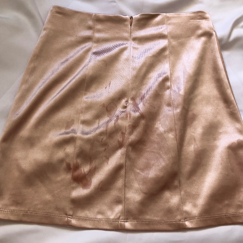 Forever 21 Gold satin mini skirt